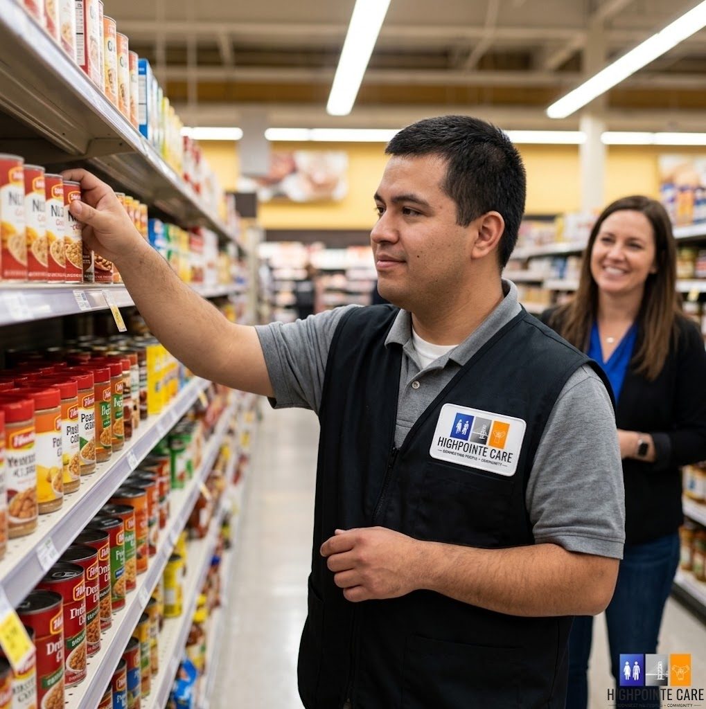 Highpointe Care job coaching and workplace inclusion in retail