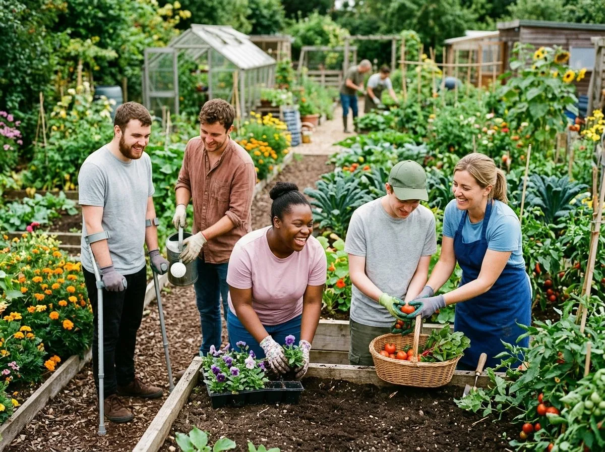Backyard garden and outdoor recreation at home